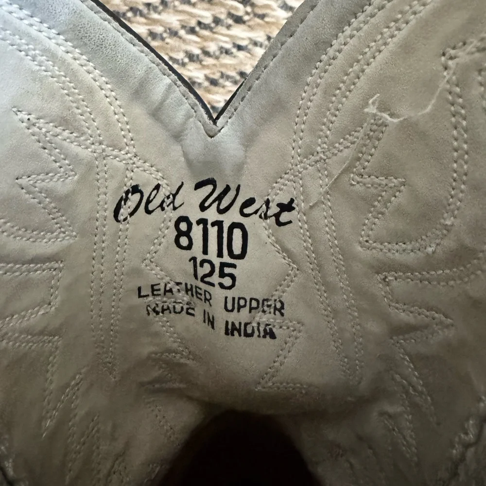 Old West Kids Black‎ Western Pull On Boots Size 12.5